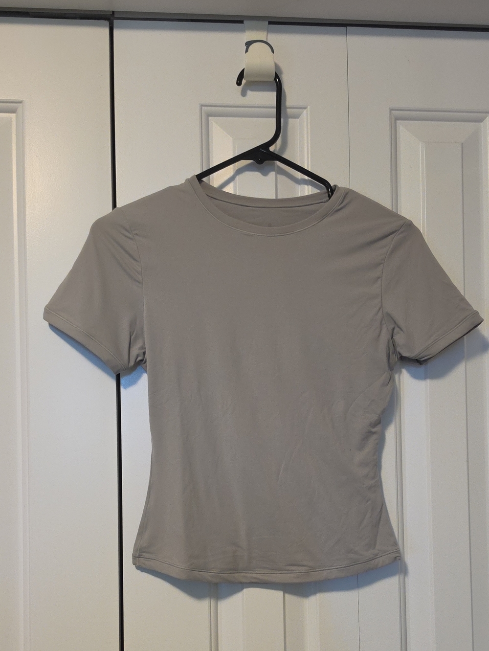 Classic Crewneck Women's Top in Light Gray